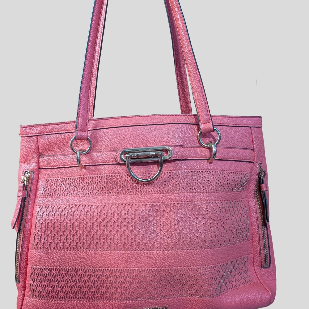 Dana Buchman Pink Textured Shoulder Bag
